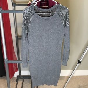 Bebe gray lace dress